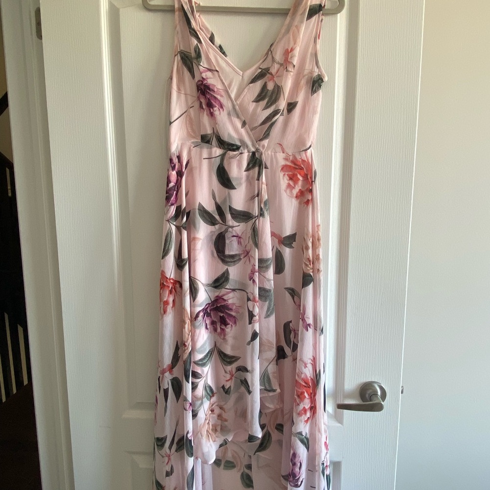 Floral Pink High Low Dress